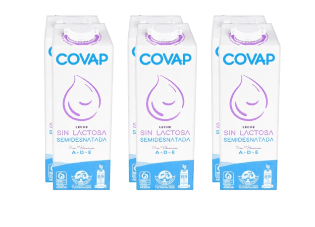 Leche: Semidesnatada Sin Lactosa Covap  Pack 6x1L