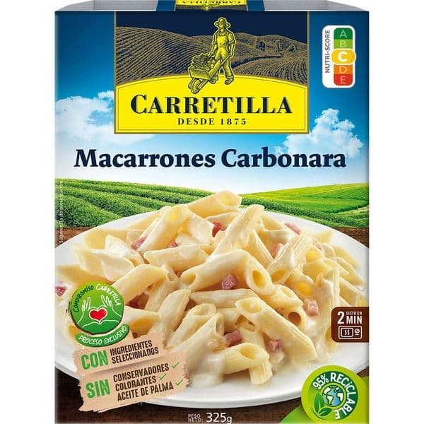 Macarrones: Carbonara 325g Carretilla 