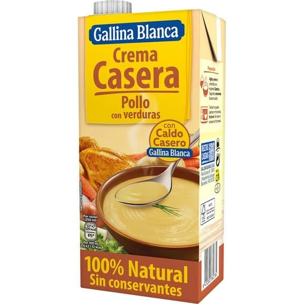 Crema Casera de Pollo: Gallina Blanca 1L