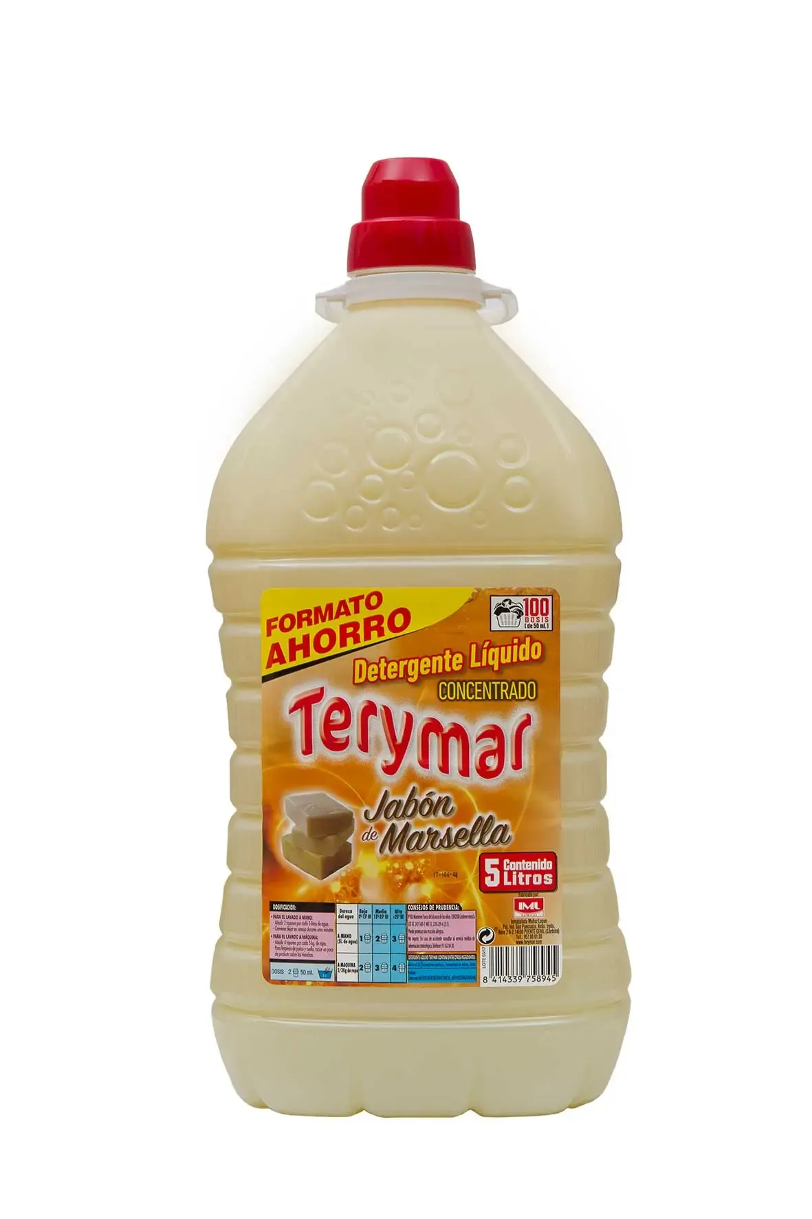 Detergente Líquido Terymar: Jabón de Marsella 5L