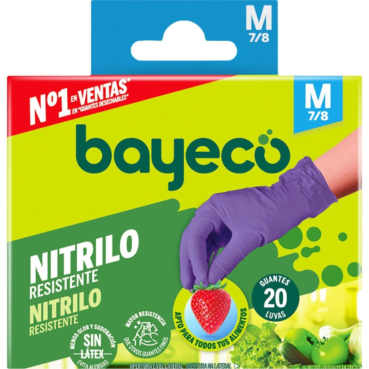 Guantes Nitrilo: Talla M 20 Unidades 