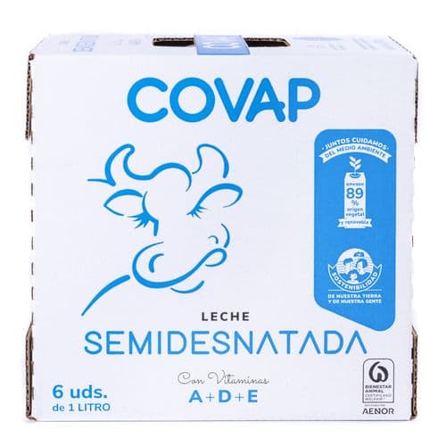 Leche: Semidesnatada Covap Pack 6x1L