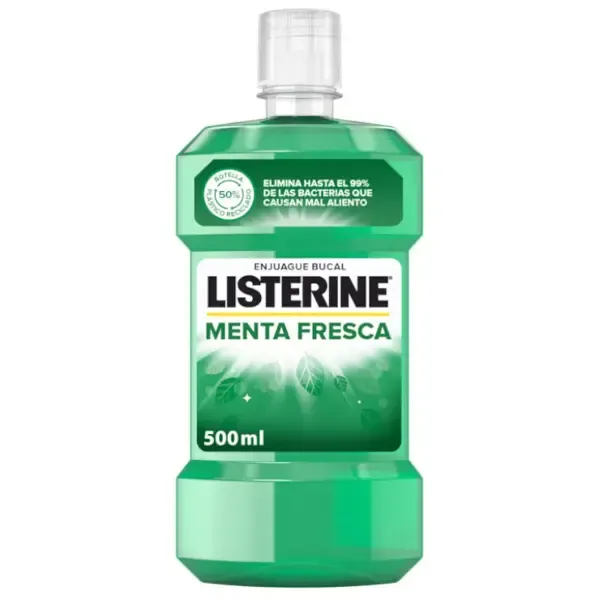 Enjuague Bucal: Listerine Menta Fresca 500ml