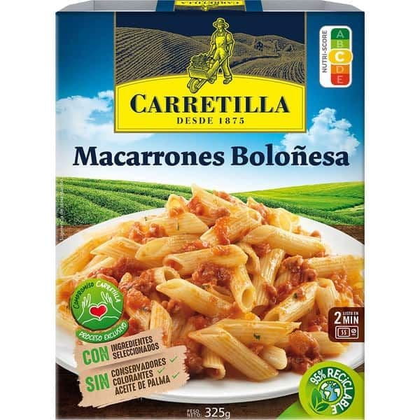  Macarrones: Boloñesa 325g Carretilla