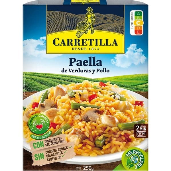 Paella: Verduras y Pollo Carretilla 250 Gr