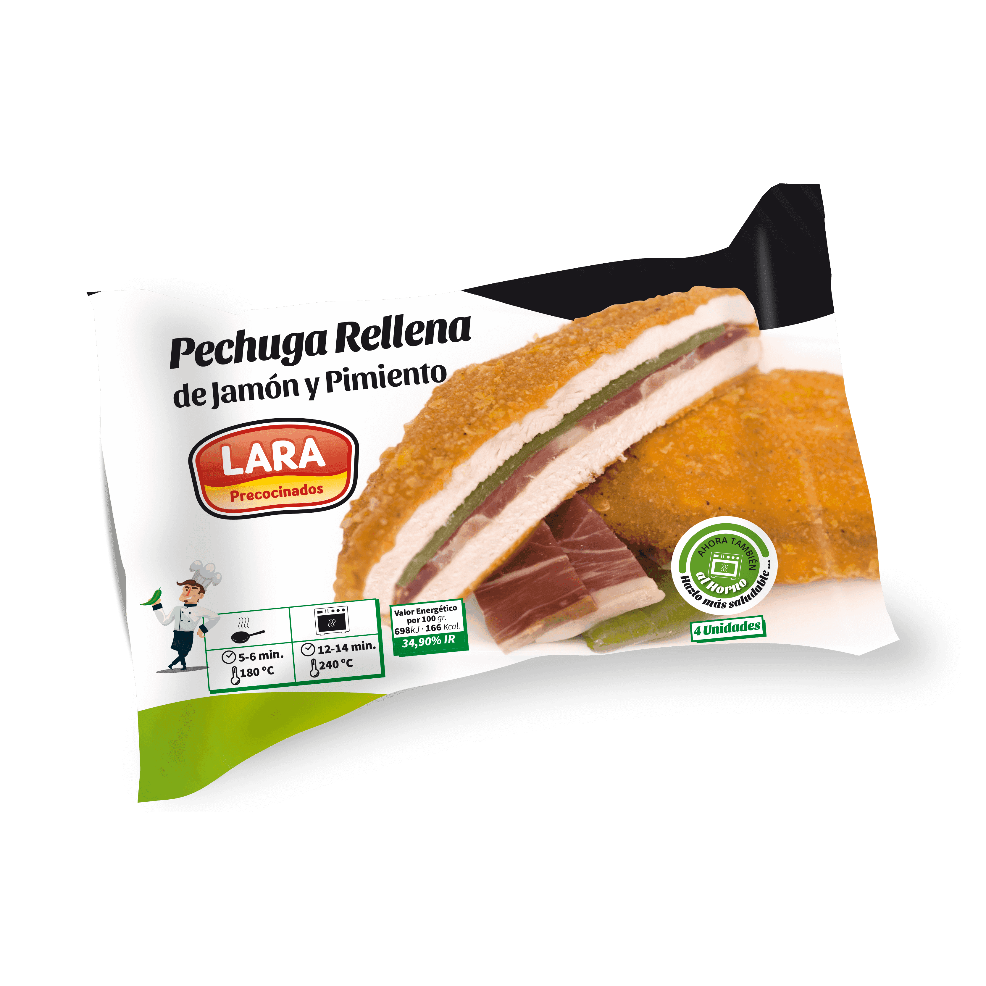 Pechuga Rellena:Jamón y Pimiento Lara