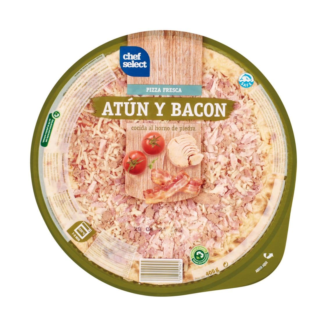Pizzas Fresca: Atún y Bacón