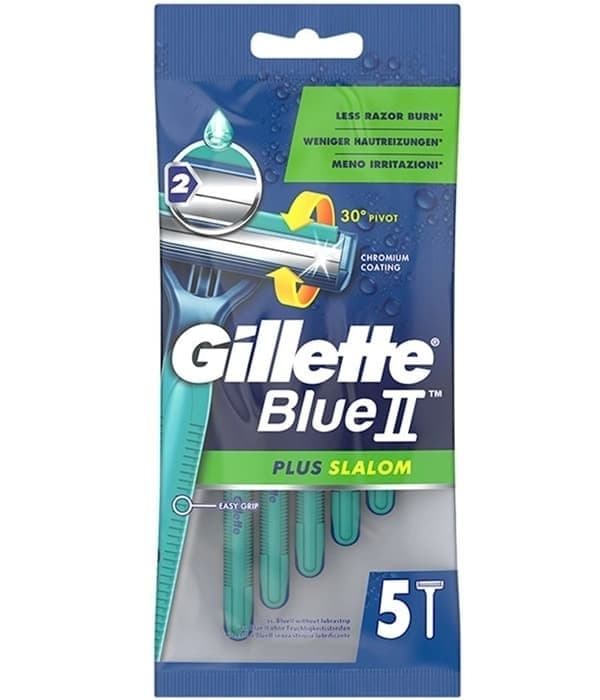 Cuchillas de Afeitar: Gillete Blue II Plus Slalom 5 unidades